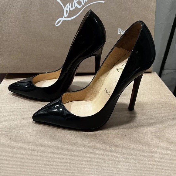 Christian Louboutin Black Patent Leather Heels - Picture 2 of 16